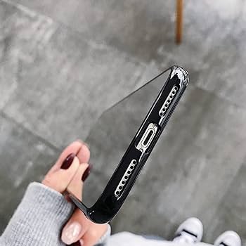 Amazon.com: Black Edge Mirror Phone Case for iPhone 13 12 11